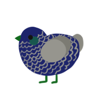 (unnamed), a navy and ash chicken with a lace pattern