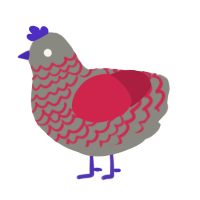 (unnamed), a ash and crimson chicken with a lace pattern