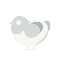 (unnamed), a white and silver chicken with a head pattern