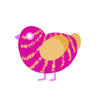 (unnamed), a fuchsia and honey chicken with a bar pattern