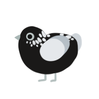 (unnamed), a sable and mist chicken with a neck-speckle pattern