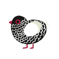 (unnamed), a sable and white chicken with a lace pattern