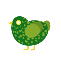 (unnamed), a leaf and chartreuse chicken with a speckle pattern