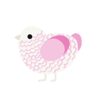 (unnamed), a white and pink chicken with a lace pattern