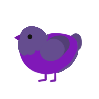 (unnamed), a violet and overcast chicken with a head pattern