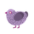 Aggravated Assault, a lilac and overcast chicken with a lace pattern
