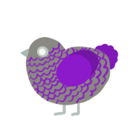 Spring Edition 2025, a ash and violet chicken with a lace pattern