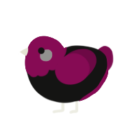 (unnamed), a black and wine chicken with a head pattern