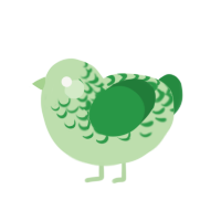 (unnamed), a gluppy and viridian chicken with a half-lace pattern