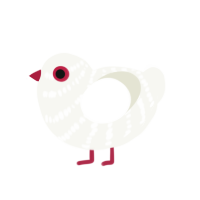 (unnamed), a white chicken with a bar pattern