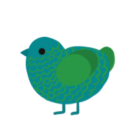 (unnamed), a teal and viridian chicken with a lace pattern