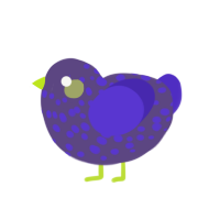 is bro okay, a overcast and indigo chicken with a speckle pattern