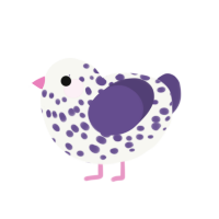 (unnamed), a white and overcast chicken with a speckle pattern