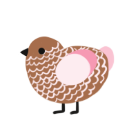 (unnamed), a brown and rose chicken with a lace pattern