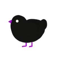 (unnamed), a black chicken with a lace pattern