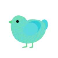 (unnamed), a mint and aqua chicken with a lace pattern