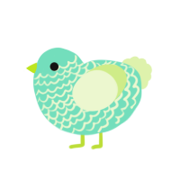 (unnamed), a mint and apple chicken with a lace pattern