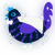 Hoopy Hoobert, a tumblr and indigo chicken with a bar pattern