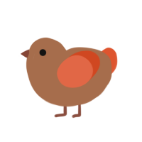 (unnamed), a brown and vermilion chicken