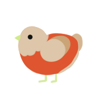 (unnamed), a vermilion and beige chicken with a head pattern