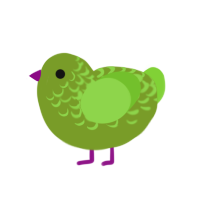 (unnamed), a chartreuse and grass chicken with a half-lace pattern