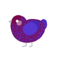 (unnamed), a wine and indigo chicken with a double-lace pattern