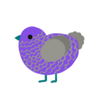 (unnamed), a blurple and ash chicken with a lace pattern