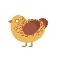 (unnamed), a honey and russet chicken with a half-lace pattern