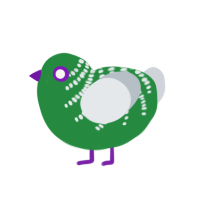 (unnamed), a viridian and mist chicken with a half-bar pattern