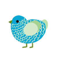 (unnamed), a cerulean and gluppy chicken with a lace pattern