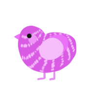 (unnamed), a orchid and lavender chicken with a bar pattern