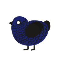 (unnamed), a navy and sable chicken with a lace pattern