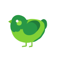 (unnamed), a grass and viridian chicken with a head pattern