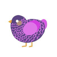 (unnamed), a overcast and orchid chicken with a lace pattern