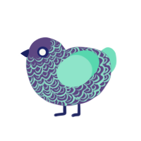 (unnamed), a overcast and mint chicken with a double-lace pattern