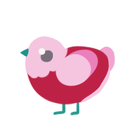 (unnamed), a crimson and pink chicken with a head pattern