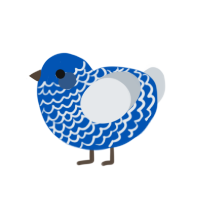 (unnamed), a ultramarine and mist chicken with a lace pattern