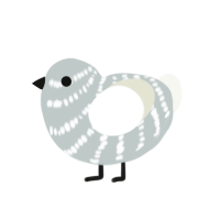 Sylvan, a silver and white chicken with a bar pattern