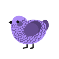 maybe keep, a lilac and overcast chicken with a lace pattern