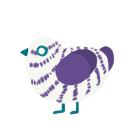 (unnamed), a white and overcast chicken with a bar pattern