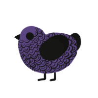 (unnamed), a overcast and black chicken with a double-lace pattern