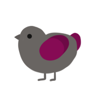 Pink Pebble, a grey and wine chicken