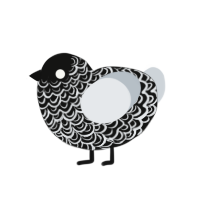 (unnamed), a black and mist chicken with a double-lace pattern