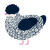 A white and tumblr chicken with a double-lace pattern