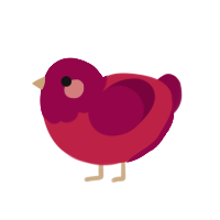 (unnamed), a crimson and maroon chicken with a head pattern