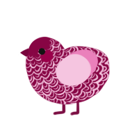 (unnamed), a maroon and pink chicken with a double-lace pattern