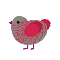 (unnamed), a ash and crimson chicken with a lace pattern