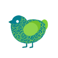 (unnamed), a sea and grass chicken with a double-lace pattern