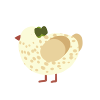 (unnamed), a white and beige chicken with a speckle pattern