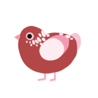 (unnamed), a red and rose chicken with a neck-speckle pattern